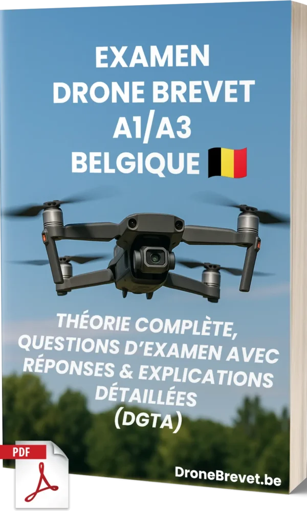 Examen Drone A1/A3 Belgique – Théorie complète, 500+ questions type examen avec réponses et explications détaillées - Image 1