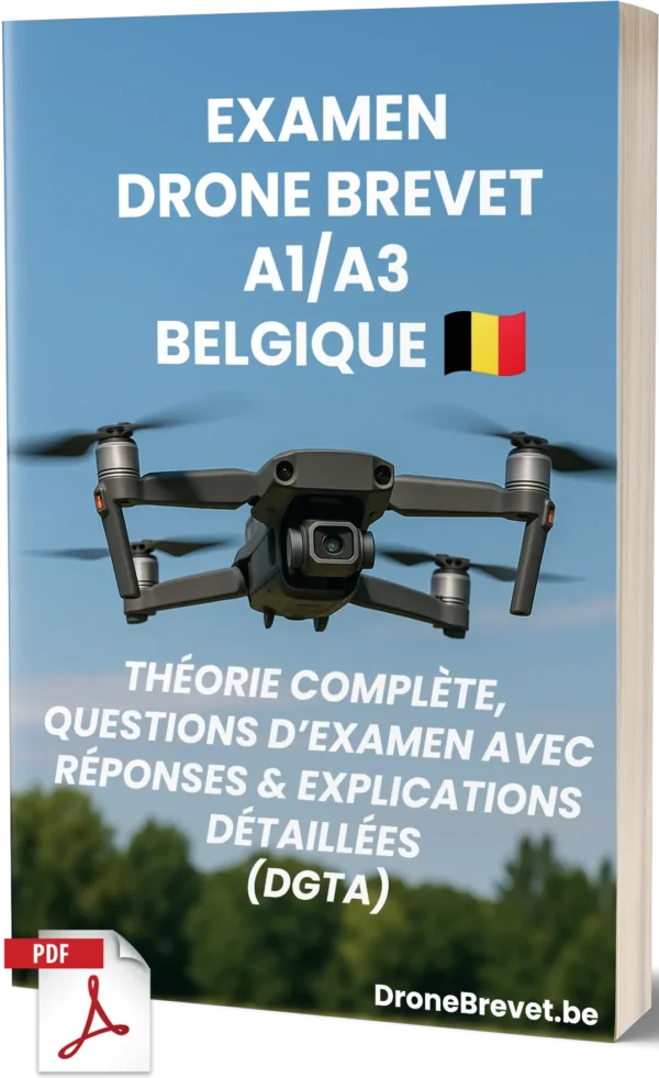 Examen Drone A1/A3 Belgique – Théorie complète, 500+ questions type examen avec réponses et explications détaillées