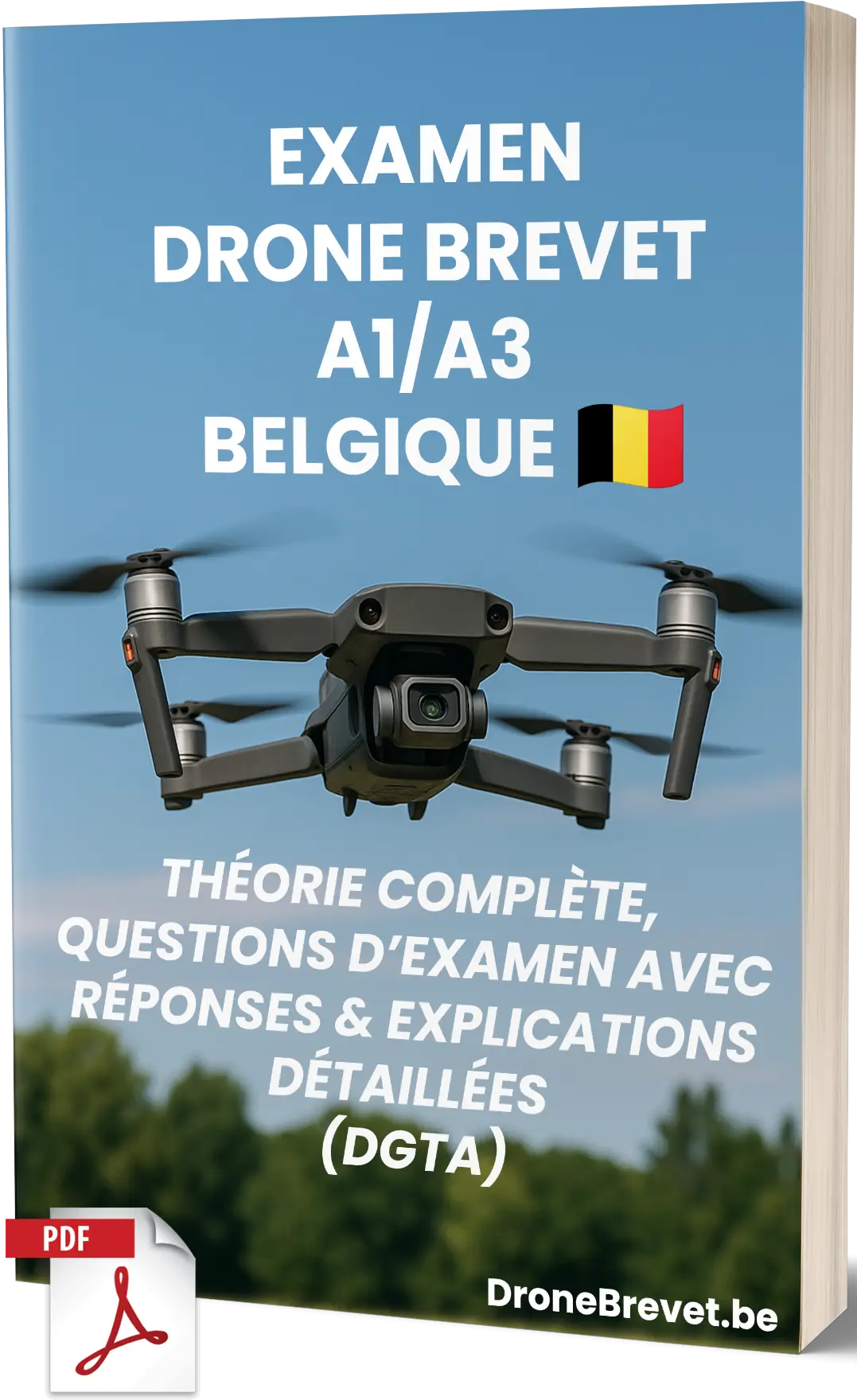 Examen Drone A1/A3 Belgique – Théorie complète, 500+ questions type examen avec réponses et explications détaillées - Image 1