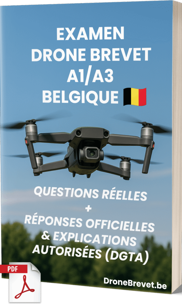 Examen Drone Brevet A1/A3 Belgique – Questions Réelles, Réponses Officielles & Explications Autorisées (DGTA) - Image 1