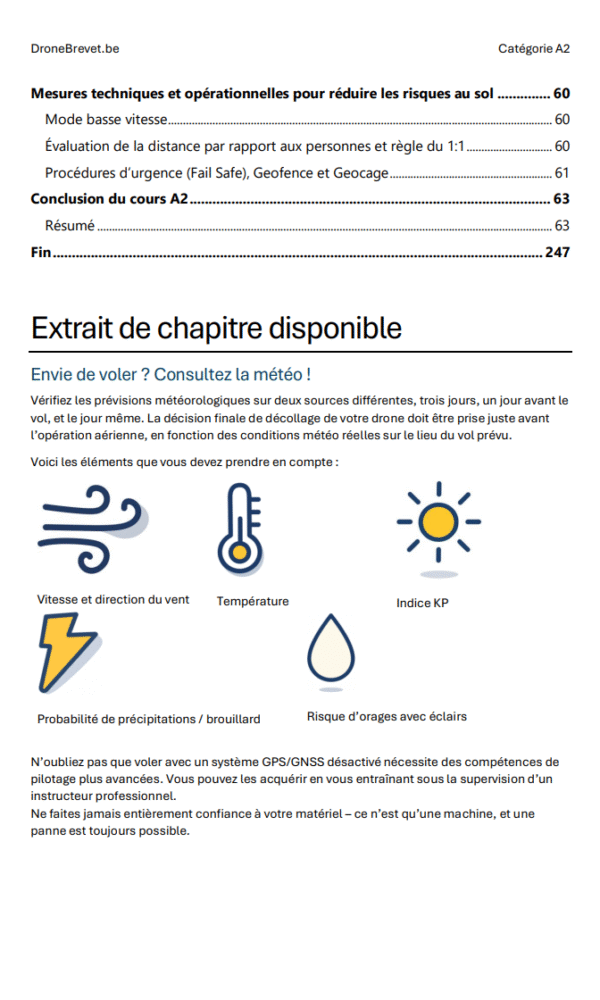 Examen Drone Brevet Catégorie A2 Belgique – Questions Officielles, Réponses Détaillées et Support d’Étude Complet (DGTA) - Image 4