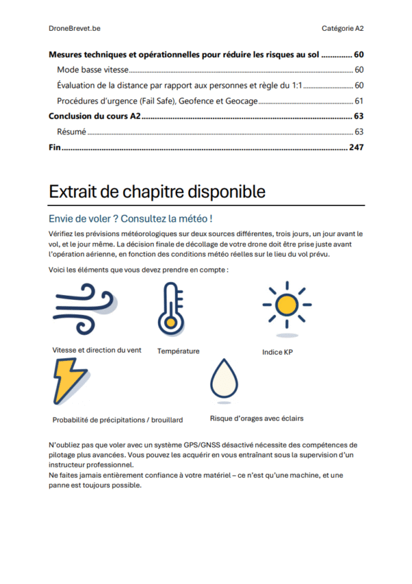 Examen Drone Brevet Catégorie A2 Belgique – Questions Officielles, Réponses Détaillées et Support d’Étude Complet (DGTA) - Image 4