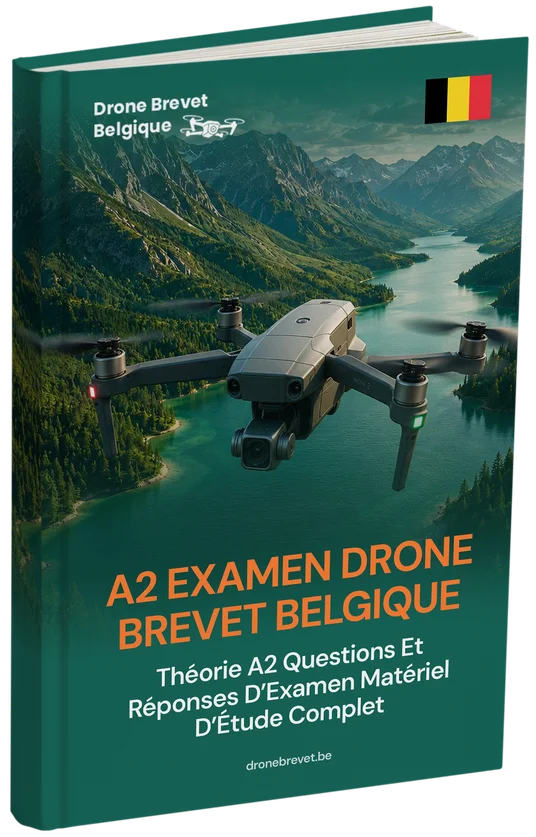 Examen brevet drone A2 Belgique – Théorie avancée, support d’étude complet et plus de 500 questions-réponses type examen